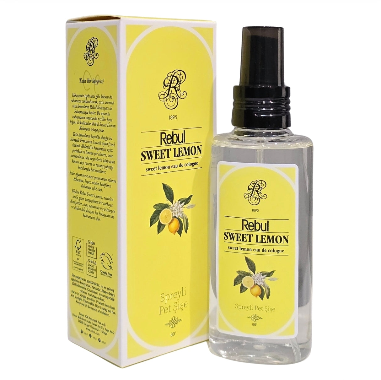 Rebul Sweet Lemon Cologne Spray 125ml