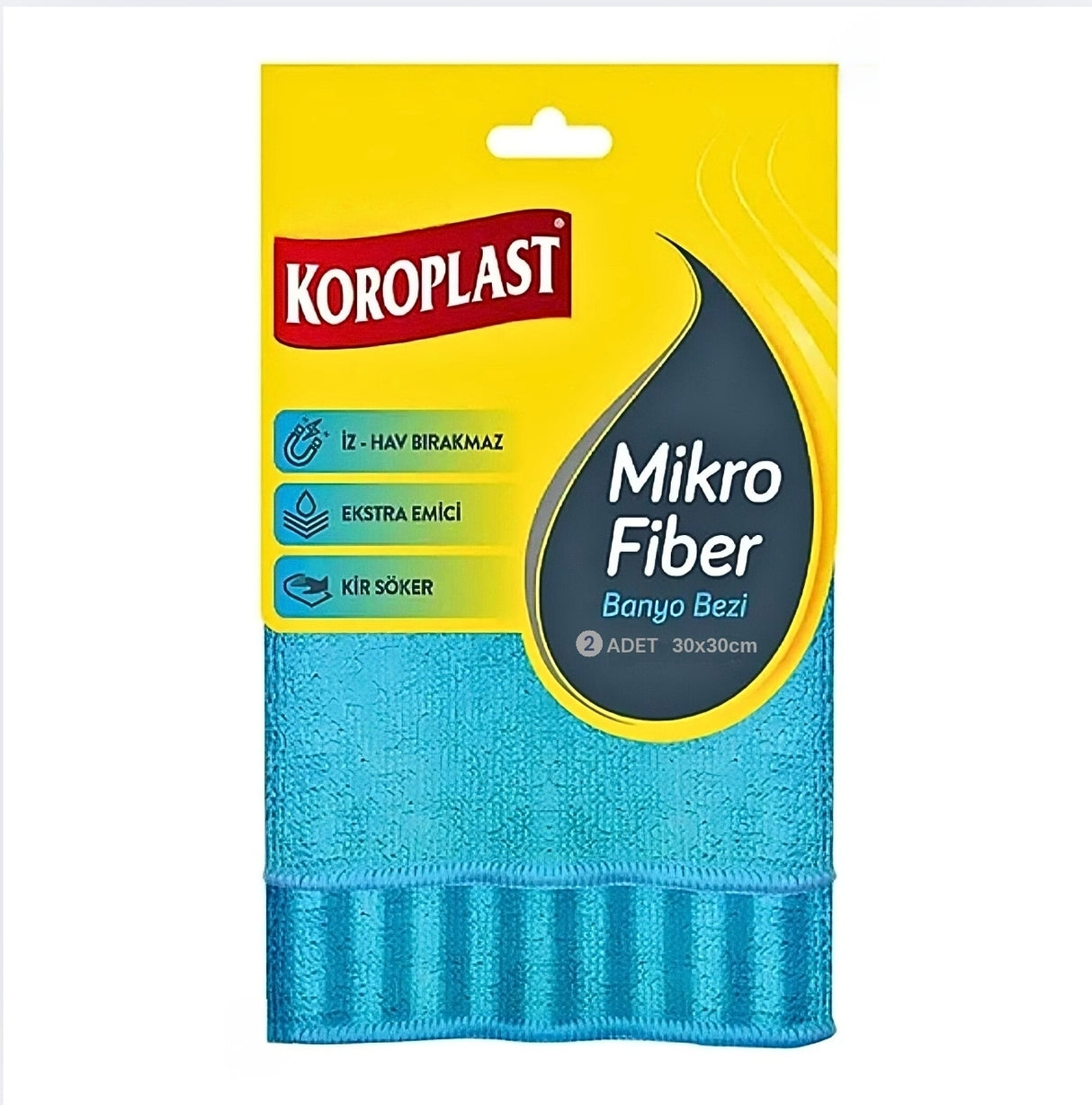 Koroplast Microfiber Bath Cloth 2pcs 30X30cm