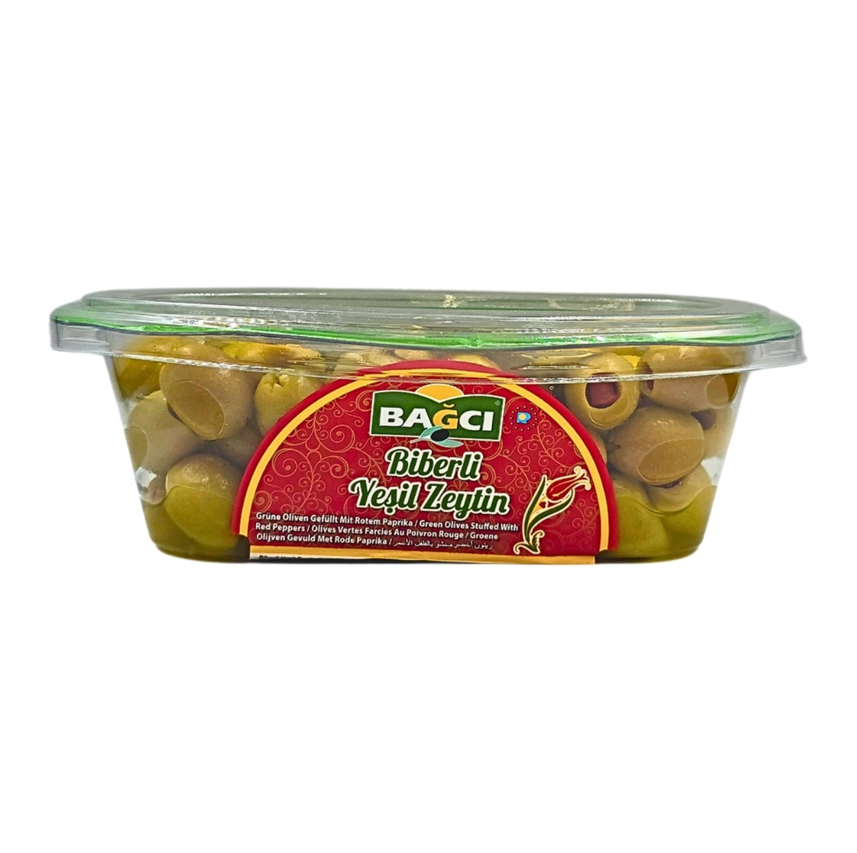 Bagci Green Olives Stuffed With Red Pepper 400g