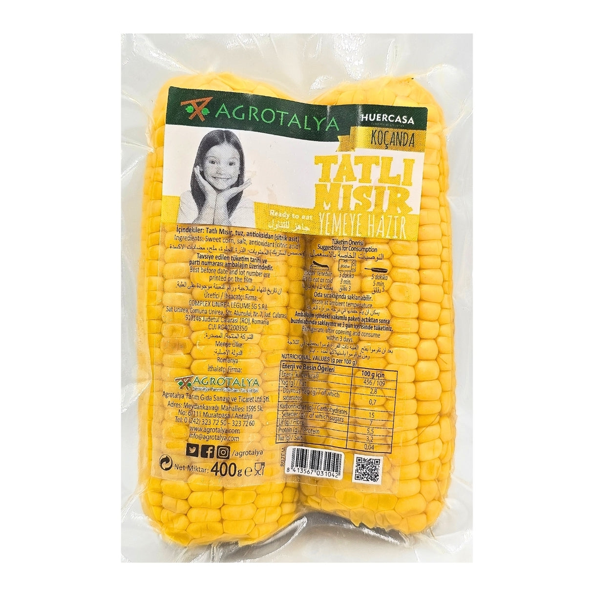 Agrotalya Fresh Sweet Corn 400g