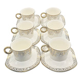 Paci Cara Porcelain Turkish Coffee Cup Set 6pcs