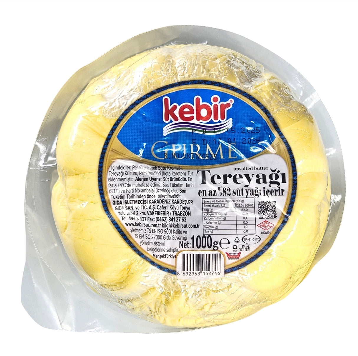 Kebir Gourmet Unsalted Butter 1000g