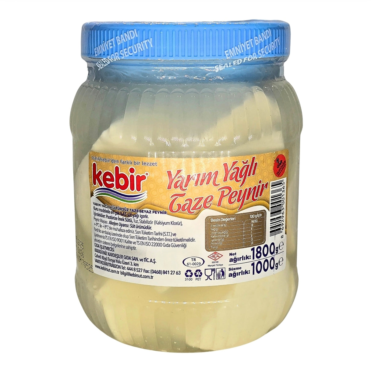 Kebir Brine Half-Fat Fresh Cheese 1000g