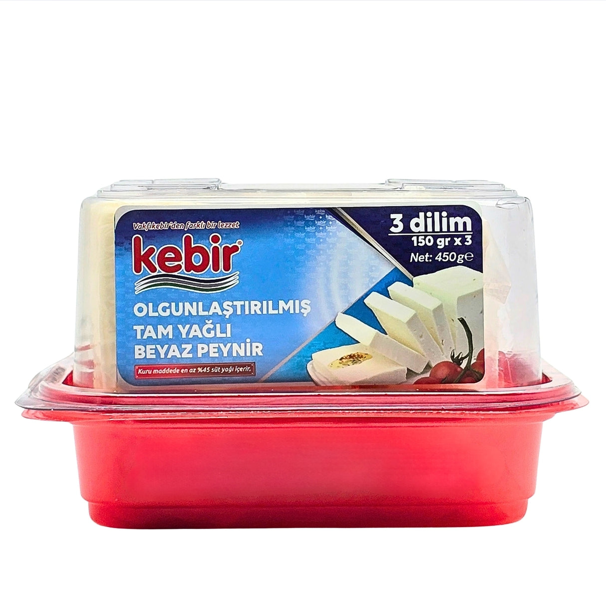 Kebir Full Fat Aged White Cheese 3pcsX450g