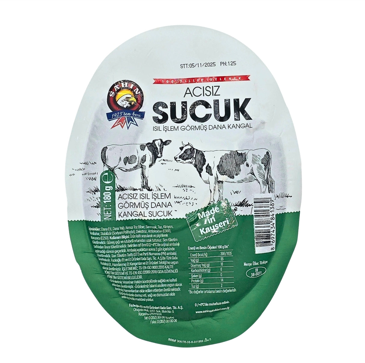 Sahin Sucuk Not Spicy 180g