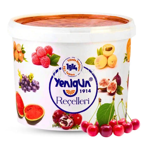 Yenigun Sour Cherry Jam % 45 5Kg - Sour Cherry Jam % 45