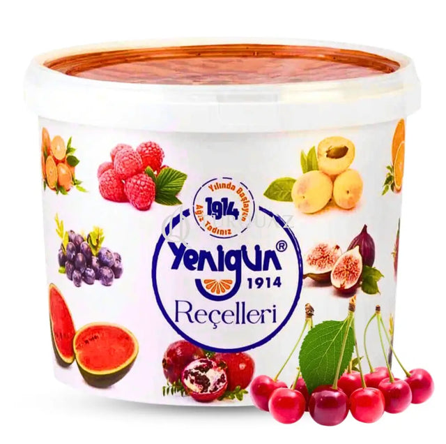Yenigun Sour Cherry Jam % 45 5Kg - Sour Cherry Jam % 45